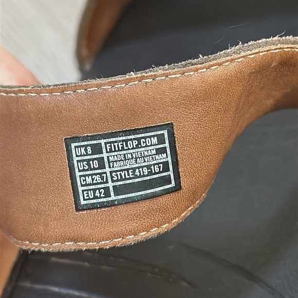 Fitflop “Kaia Croc” shiny gold embellished flip flop sandal - Picture 10 of 13